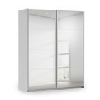 Rauch Miramar Type-3 181cm 2 Door Mirrored Sliding Wardrobe - Silk Grey