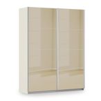 Rauch Miramar Type-3 181cm 2 Door Sliding Wardrobe - Champagne and Champagne Glass