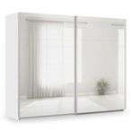 Rauch Miramar Type-3 271cm 2 Door Mirrored Sliding Wardrobe - Alpine White