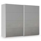 Rauch Miramar Type-3 271cm 2 Door Sliding Wardrobe - Silk Grey and Silk Grey Glass