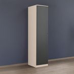 Rauch Celle Matt 47cm 1 LH Door Wardrobe - Champagne and Metallic Dark Grey