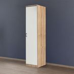 Rauch Celle Matt 47cm 1 RH Door Wardrobe - Sonoma Oak and Alpine White