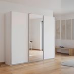 Rauch Kulmbach 203cm 3 Door Sliding Wardrobe with Mirror - Alpine White