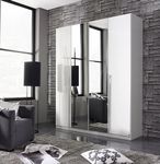 Rauch Essensa 181cm White 4 Door Mirror Wardrobe