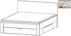 Rauch Rivera White 4ft 6in Double Storage Bed