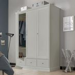Ashby Soft Grey Wardrobe - 3 Door Combi