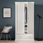 Ashby White Wardrobe - 2 Door