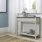Bergen Grey Washed Oak & Soft Grey Console Table - Drawer