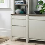 Bergen Grey Washed Oak & Soft Grey Filing Cabinet - Drawer