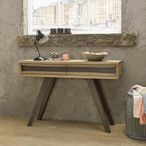 Cadell Aged Oak Console Table - 1 Drawer