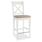 Hampstead Barstools - Set of 2 - Ivory Bonded Leather - X Back