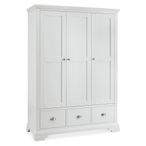 Hampstead White Wardrobe - 3 Door - 3 Drawer