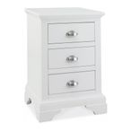 Hampstead White Bedside Cabinet - 3 Drawer