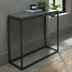 Renzo Zinc & Dark Grey Narrow Console Table