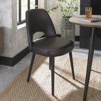 Vintage Dining Chairs - Set of 2 - Peppercorn Upholstered