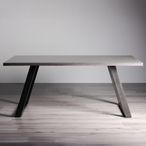 Hirst Grey Painted Tempered Glass Dining Table - 6 Seater - 180cm