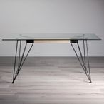 Miro Tempered Glass Dining Table - 6 Seater - 160cm