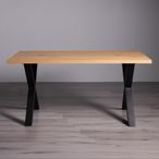 Ramsay Oak Dining Table - 6 Seater - 160cm - Black X Leg