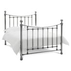 Isabelle Antique Nickel Metal Bedstead - 4ft 6in Double