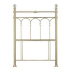 Krystal Champagne Brass Metal Headboard - 3ft Single