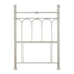 Krystal Shiny Nickel Metal Headboard - 3ft Single