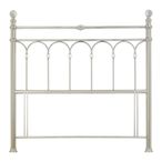 Krystal Shiny Nickel Metal Headboard - 4ft 6in Double