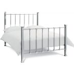 Madison Shiny Nickel Metal Bedstead - 4ft 6in Double