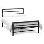 Urban Matt Black Metal Bedstead - 4ft Small Double