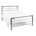 Urban Shiny Nickel & Black Nickel Metal Bedstead - 5ft King Size