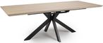 Manhattan Extending Dining Table - Oak - 6-8 Seater - 180cm-220cm - Black Spider Legs Base