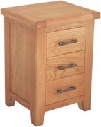 Hampshire Oak Bedside Cabinet - 3 Drawer