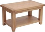 Hampshire Oak Coffee Table with Shelf - 90cm
