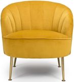 Stella Accent Chair - Yellow Fabric