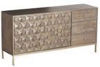 Elyse Mango Wood Sideboard - 2 Door - Large - Geometric