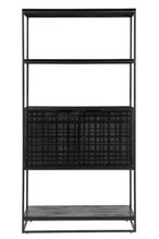 Fusion Mango Wood Bookcase - Black - Geometric