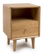 Jenson Oak Bedside Table - 1 Drawer