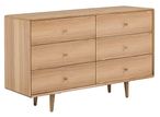 Jenson Oak Chest - 6 Drawer - Wide