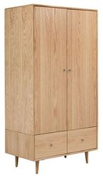 Jenson Oak Double Wardrobe - 2 Door - 2 Drawer