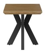 Manhattan End Table - Walnut - Square - Black Spider Legs Base