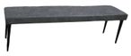 Charlie Dining Bench - Grey Faux Leather