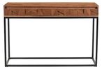 Axis Acacia Wood Console Table - 2 Drawer - Geometric