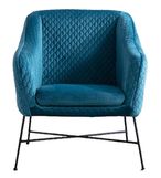 Cleo Accent Chair - Blue Fabric