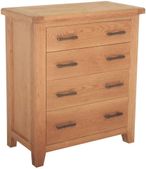Hampshire Oak Chest - 4 Drawer