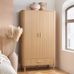 Axel Wardrobe - 2 Door - 1 Drawer - Oak Fluted