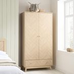 Herringford Wardrobe - 2 Door - 1 Drawer - Oak