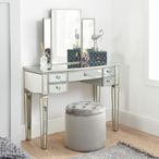 Elysee Dressing Table - 5 Drawer - Mirrored