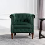 Freya Accent Chair - Green Velvet Fabric