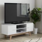 Shard 2 Door TV Unit - White and Oak