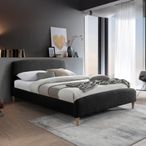 Otley Bed - Charcoal Fabric - Sizes Available