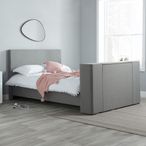 Plaza TV Bed - Grey Fabric - Sizes Available